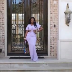 Open back runway dress